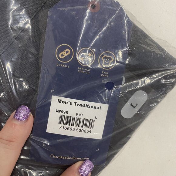 NEW Cherokee Scrubs Mens V Neck Top Size large YOU GET 3 Packs ! NWT WW365 - Picture 4 of 7